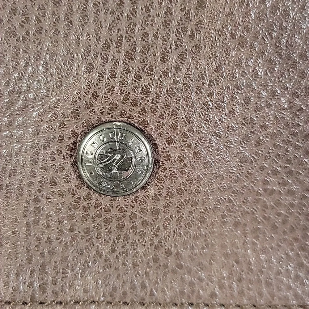 Longchamp Brown Leather Messenger Crossbody Bag